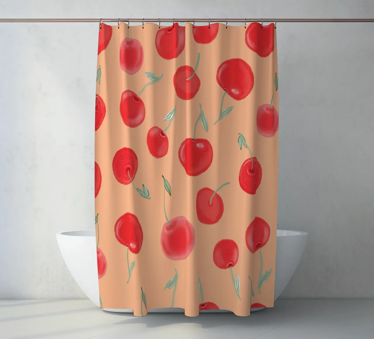 Modello Berry Burst color arancio fragola tenda da doccia da gulsengunel