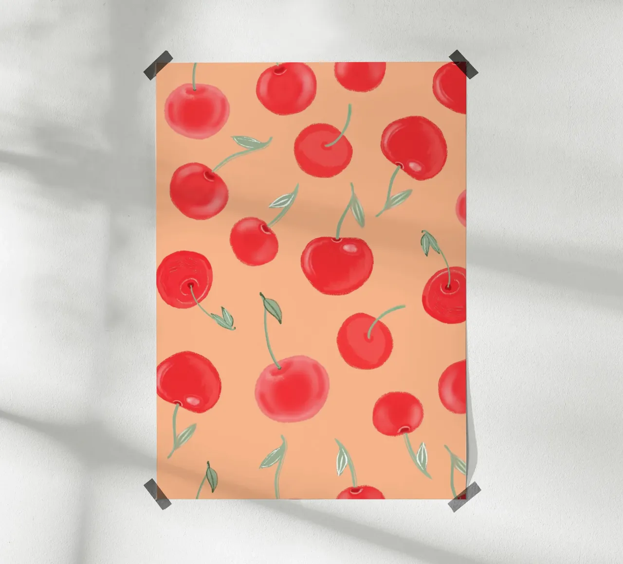 Modello Berry Burst color arancio fragola carta hahnemühle da gulsengunel