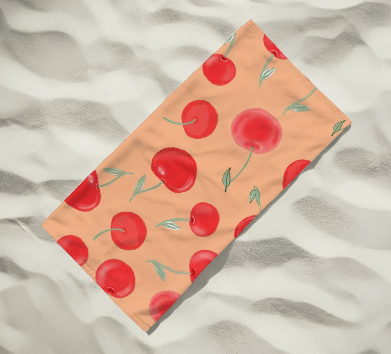 Modello Berry Burst color arancio fragola telo mare da gulsengunel