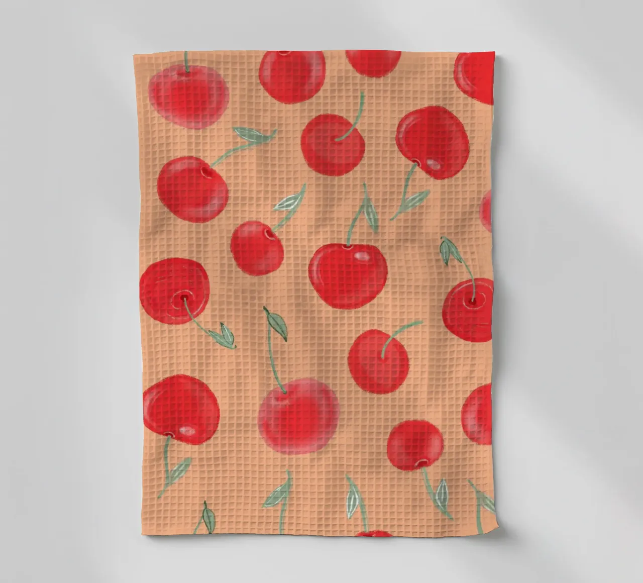 Modello Berry Burst color arancio fragola canovaccio da cucina da gulsengunel