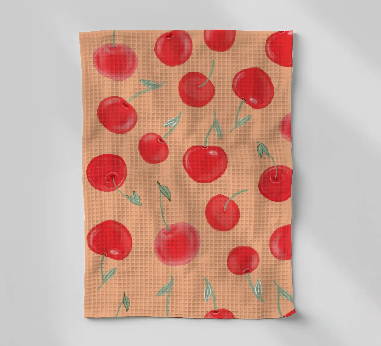 Modello Berry Burst color arancio fragola canovaccio da cucina da gulsengunel
