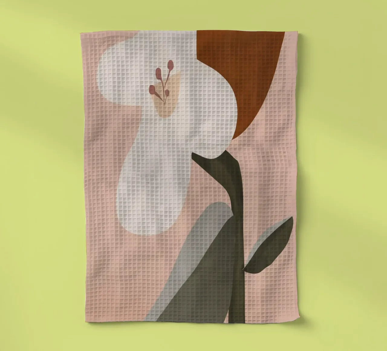 Abstrait Art Minimal Fleur 2 torchon de ThingDesign