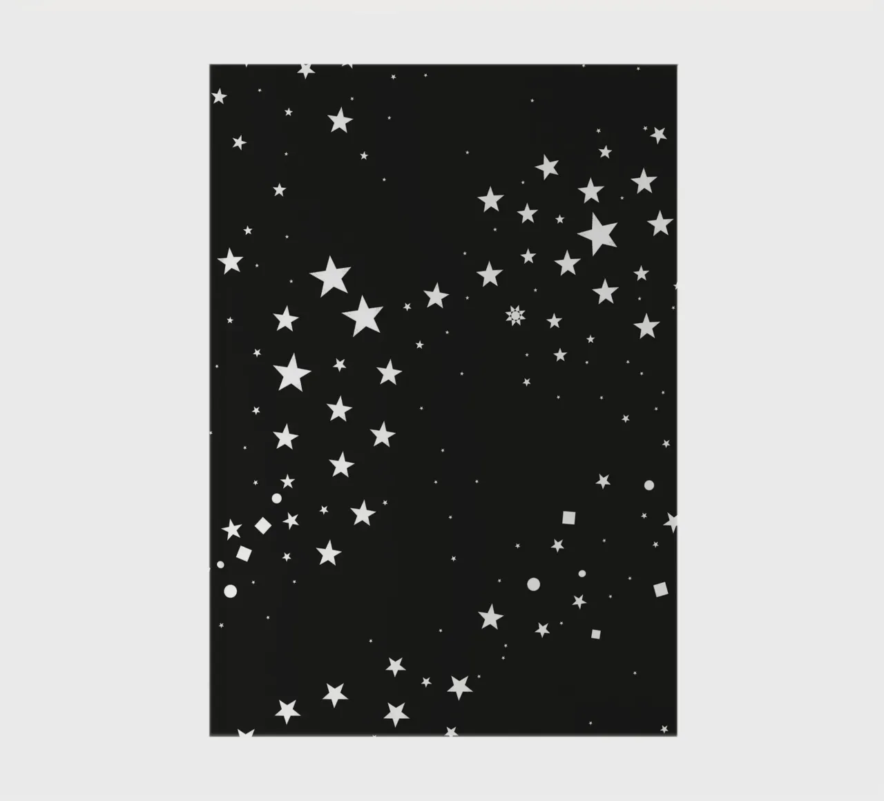 Hand drawn doodle stars and square dots notebook by gulsengunel