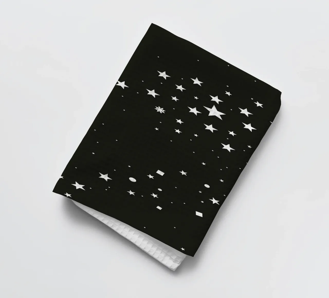 Étoiles et points carrés dessinés à la main torchon de gulsengunel