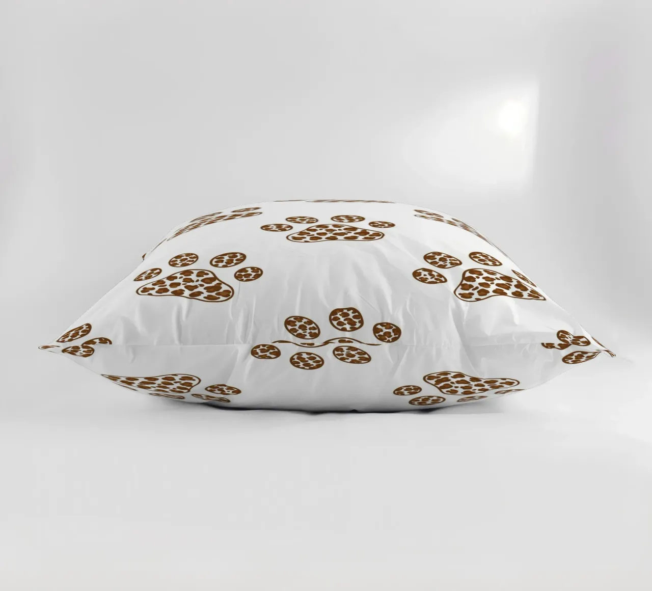 Made of leopard pattern with paw prints decorative cushion by gulsengunel