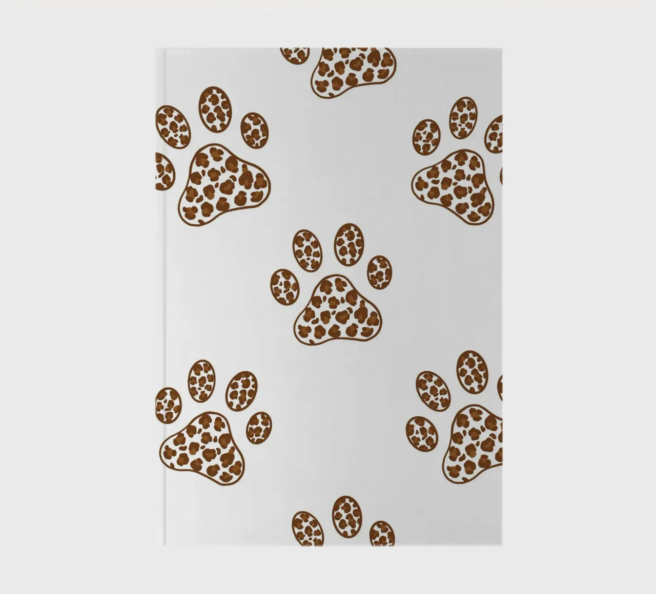 Made of leopard pattern with paw prints notebook by gulsengunel