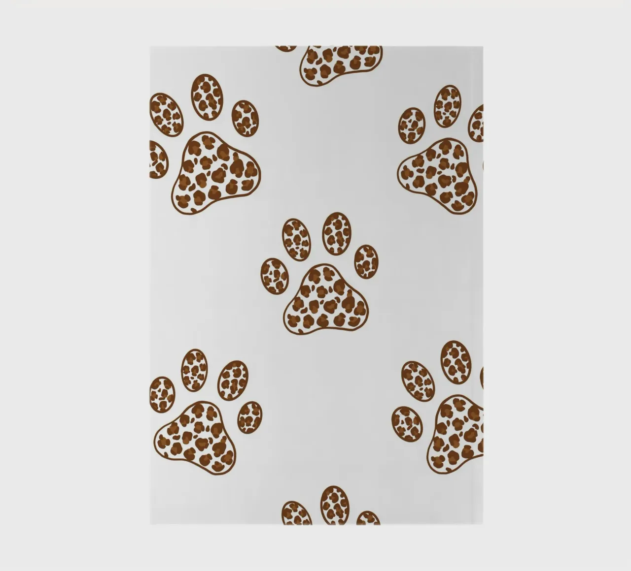 Made of leopard pattern with paw prints notebook by gulsengunel