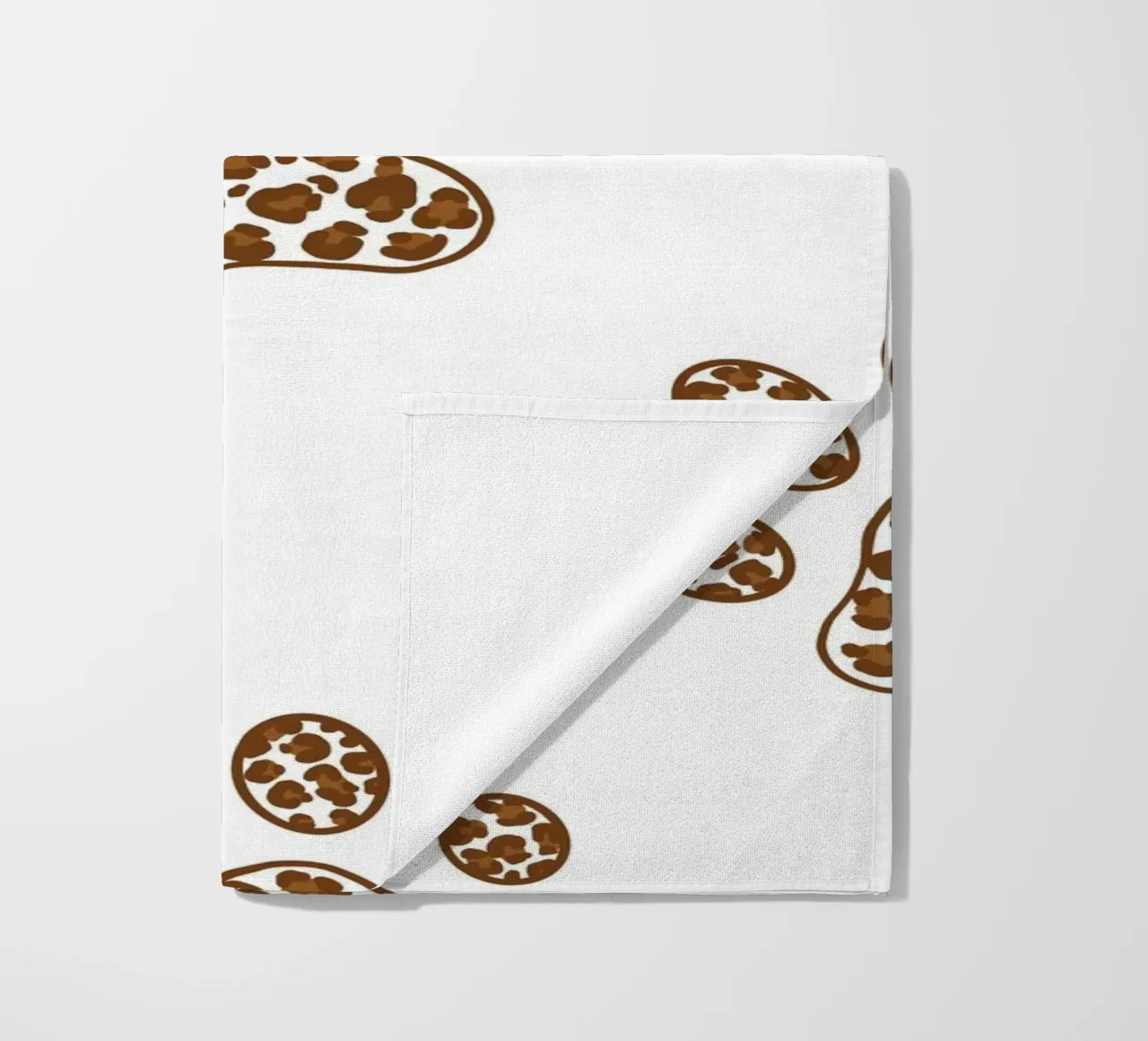 Made of leopard pattern with paw prints beach towel by gulsengunel