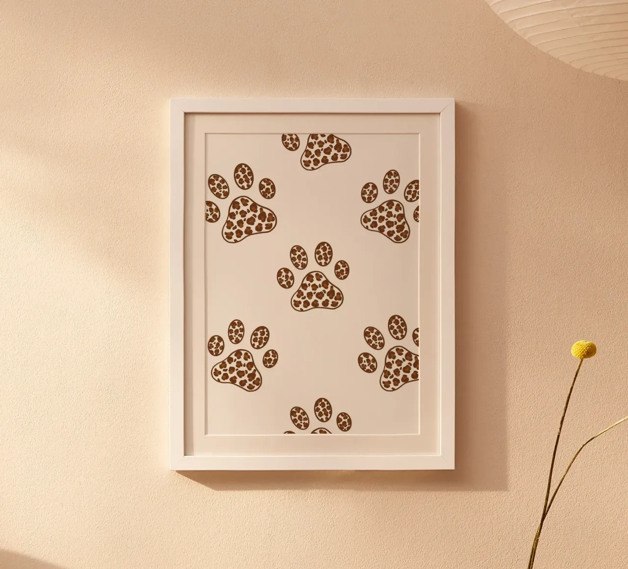 Made of leopard pattern with paw prints hahnemühle by gulsengunel
