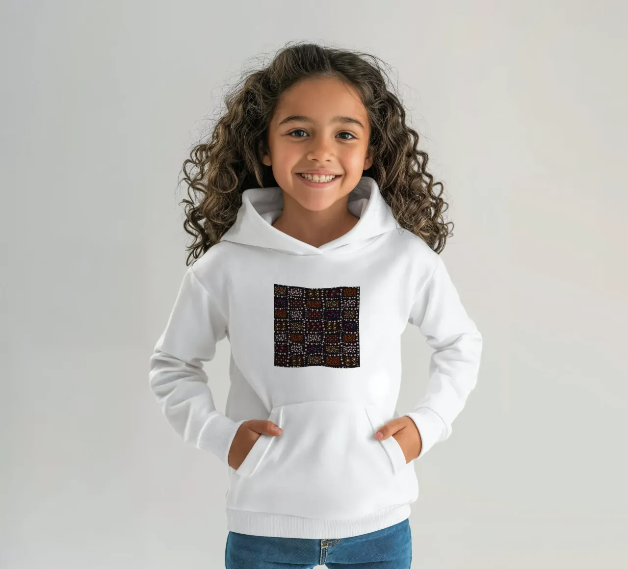Scarabocchi semplici e colorati felpa bambino con cappuccio da gulsengunel