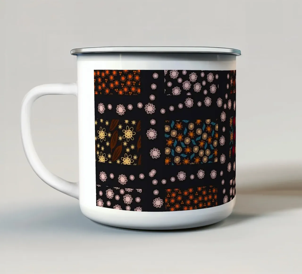 Scarabocchi semplici e colorati tazza in smalto da gulsengunel