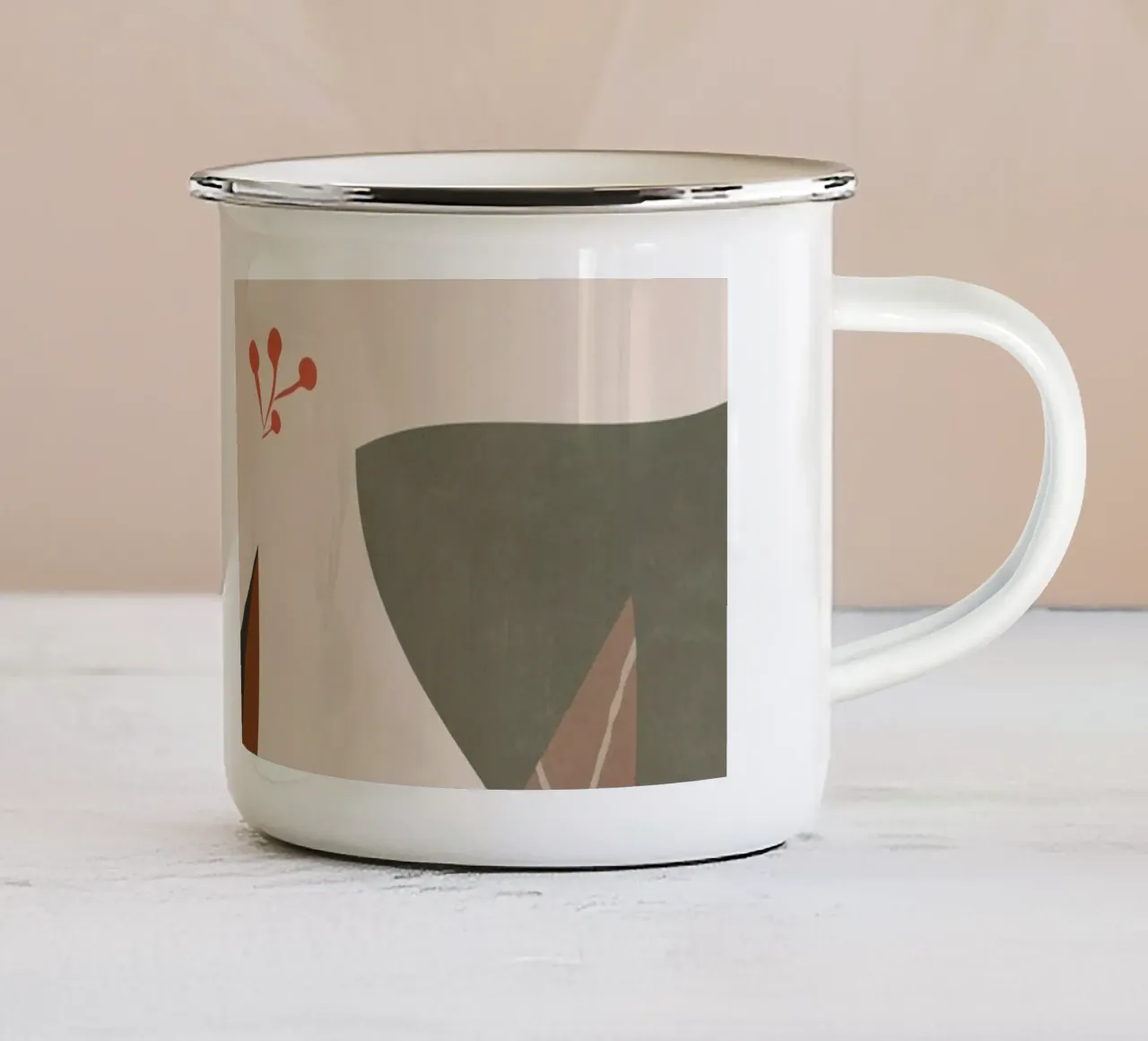 Vaso di fiori d'arte astratta tazza in smalto da ThingDesign