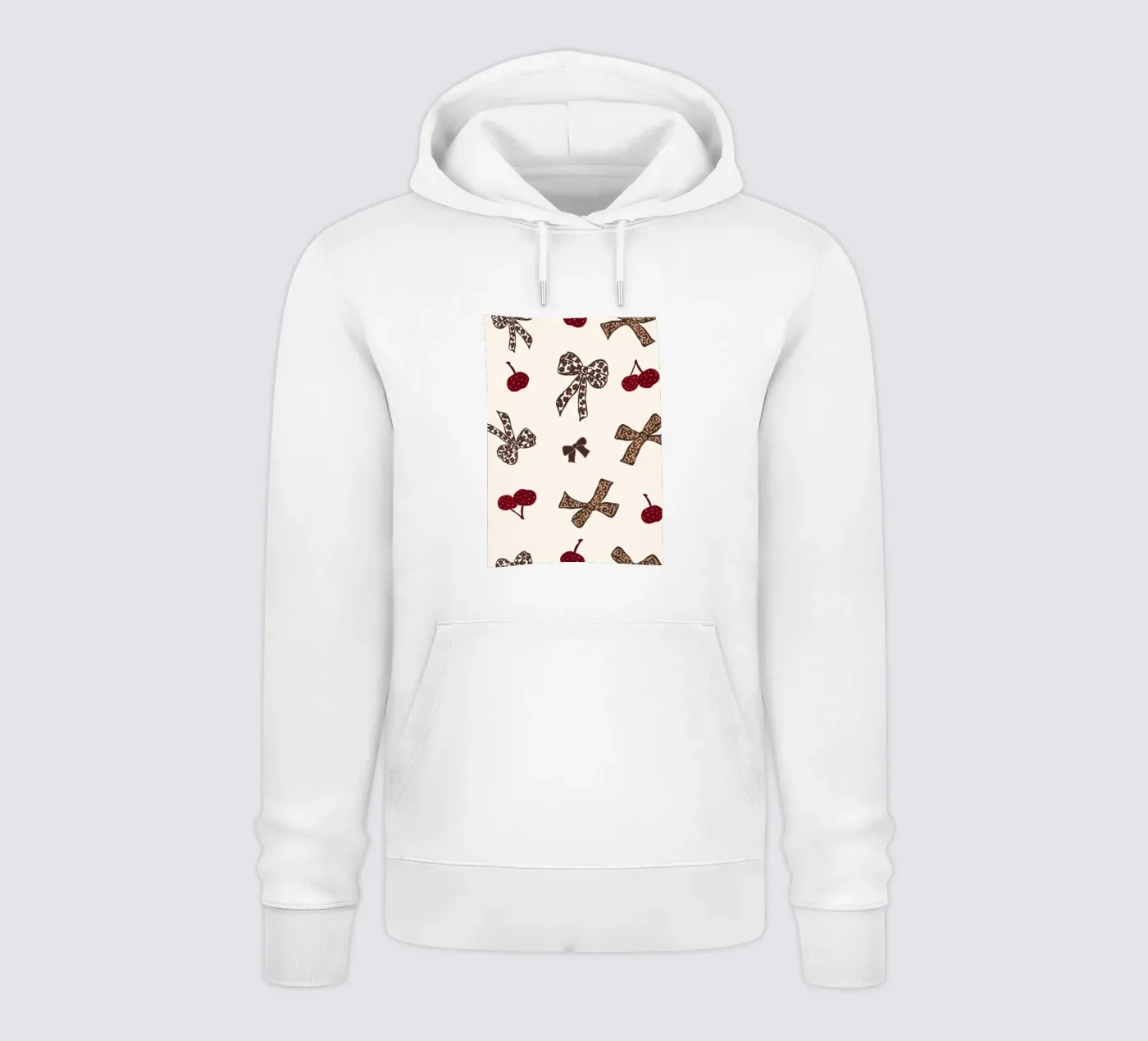 Motif léopard cerise sweat à capuche de gulsengunel