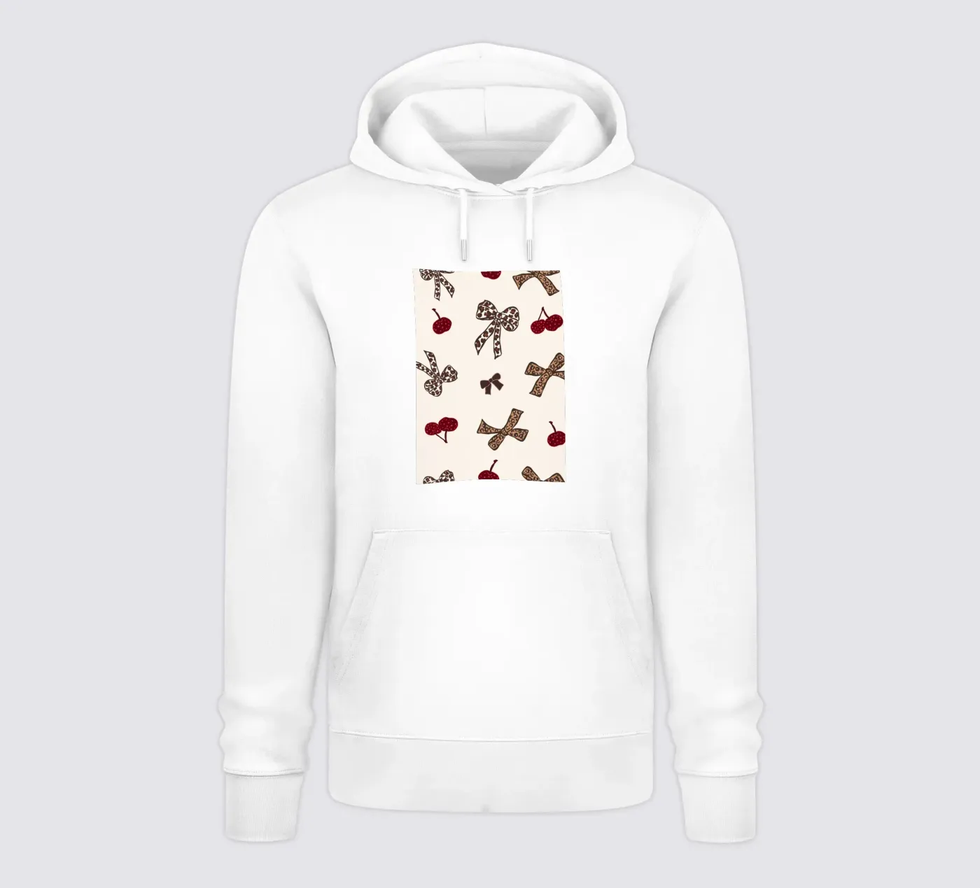Motif léopard cerise sweat à capuche de gulsengunel