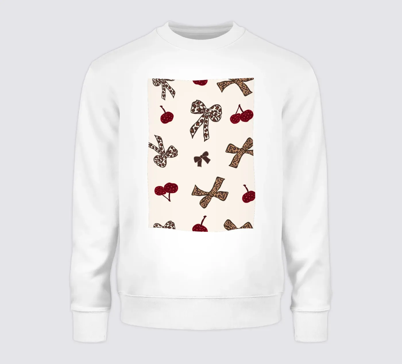 Motif léopard cerise sweat de gulsengunel