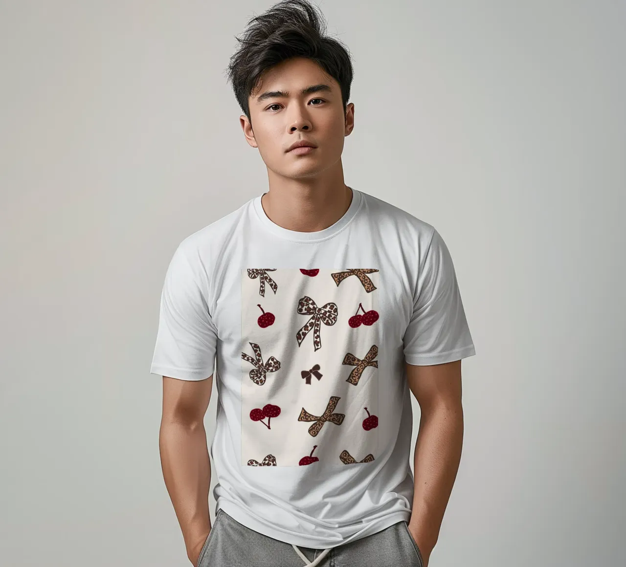 Modello Leopard Cherry t-shirt da gulsengunel