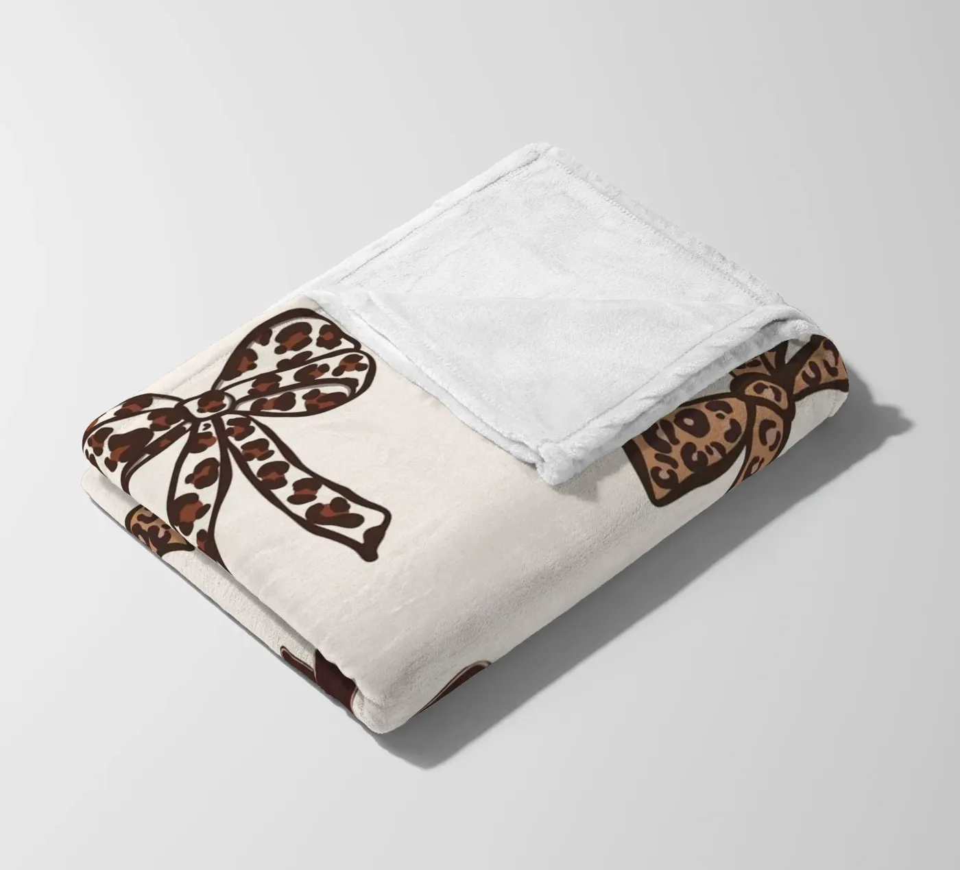 Leopard Cherry Pattern Fleecedecke von gulsengunel