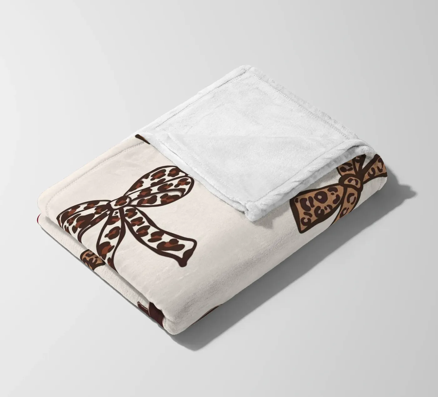 Leopard Cherry Pattern Fleecedecke von gulsengunel