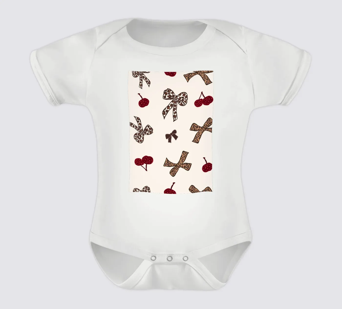 Motif léopard cerise body bébé de gulsengunel
