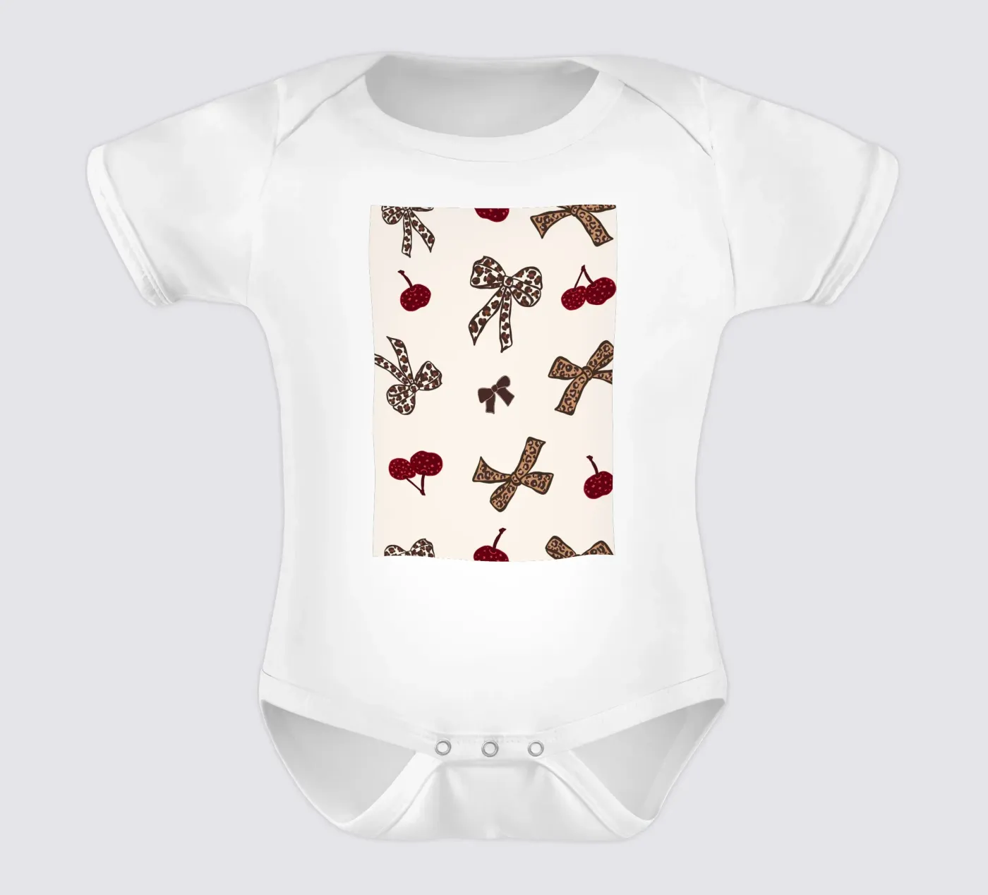 Motif léopard cerise body bébé de gulsengunel