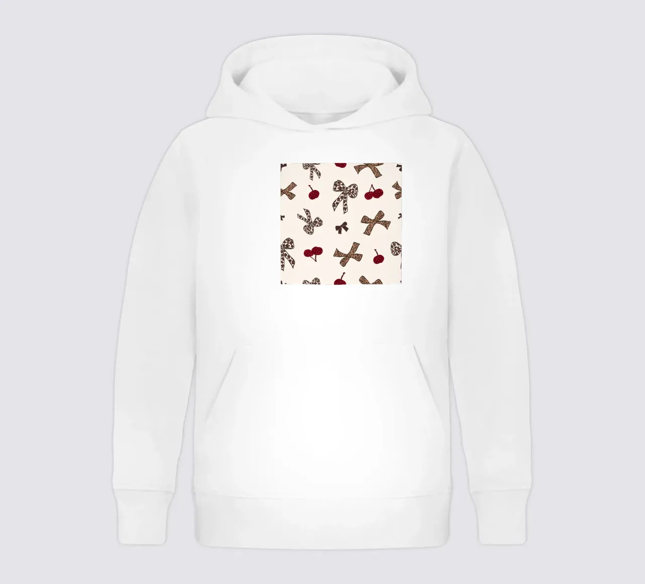 Modello Leopard Cherry felpa bambino con cappuccio da gulsengunel