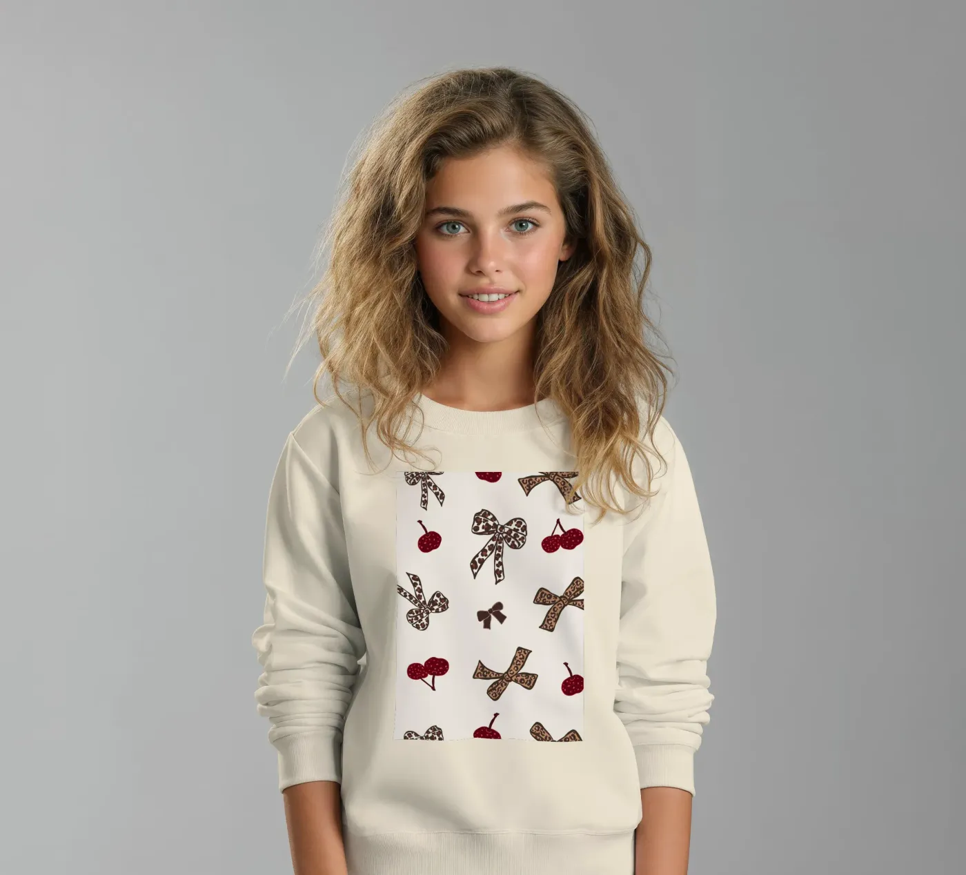 Luipaard kersenpatroon kinder sweatshirt van gulsengunel