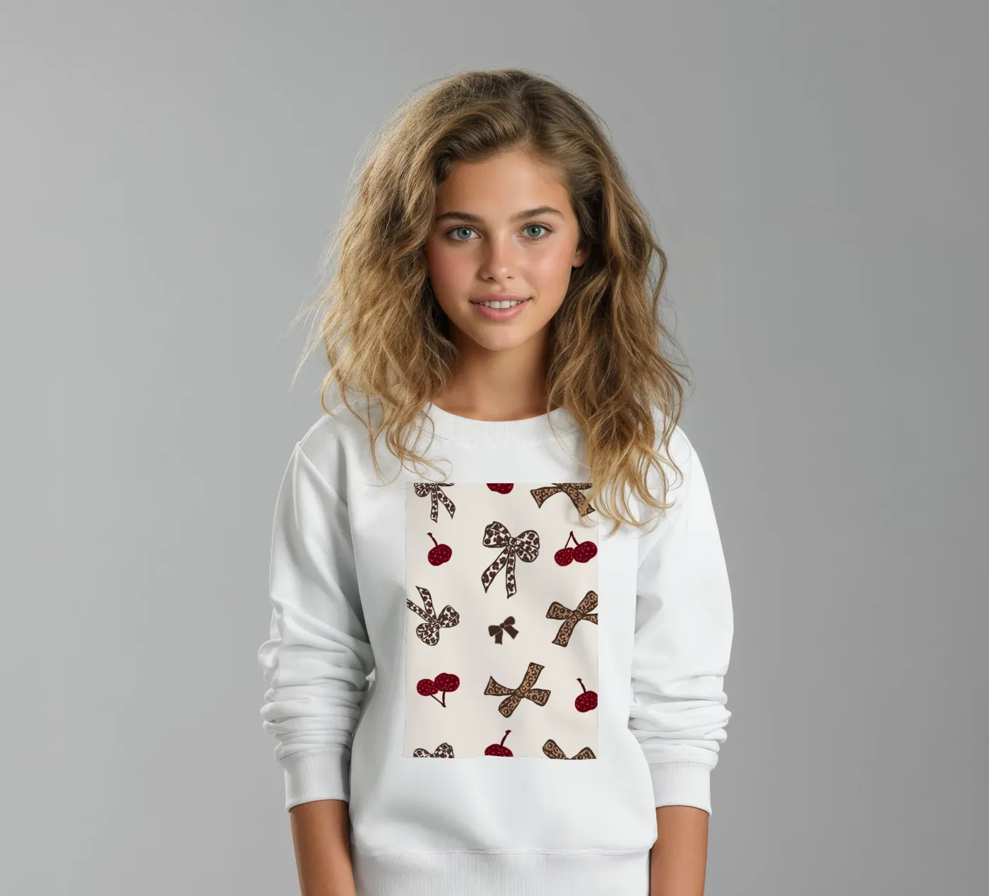 Luipaard kersenpatroon kinder sweatshirt van gulsengunel