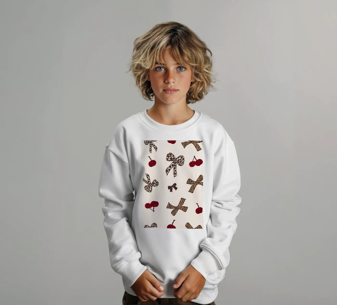 Luipaard kersenpatroon kinder sweatshirt van gulsengunel