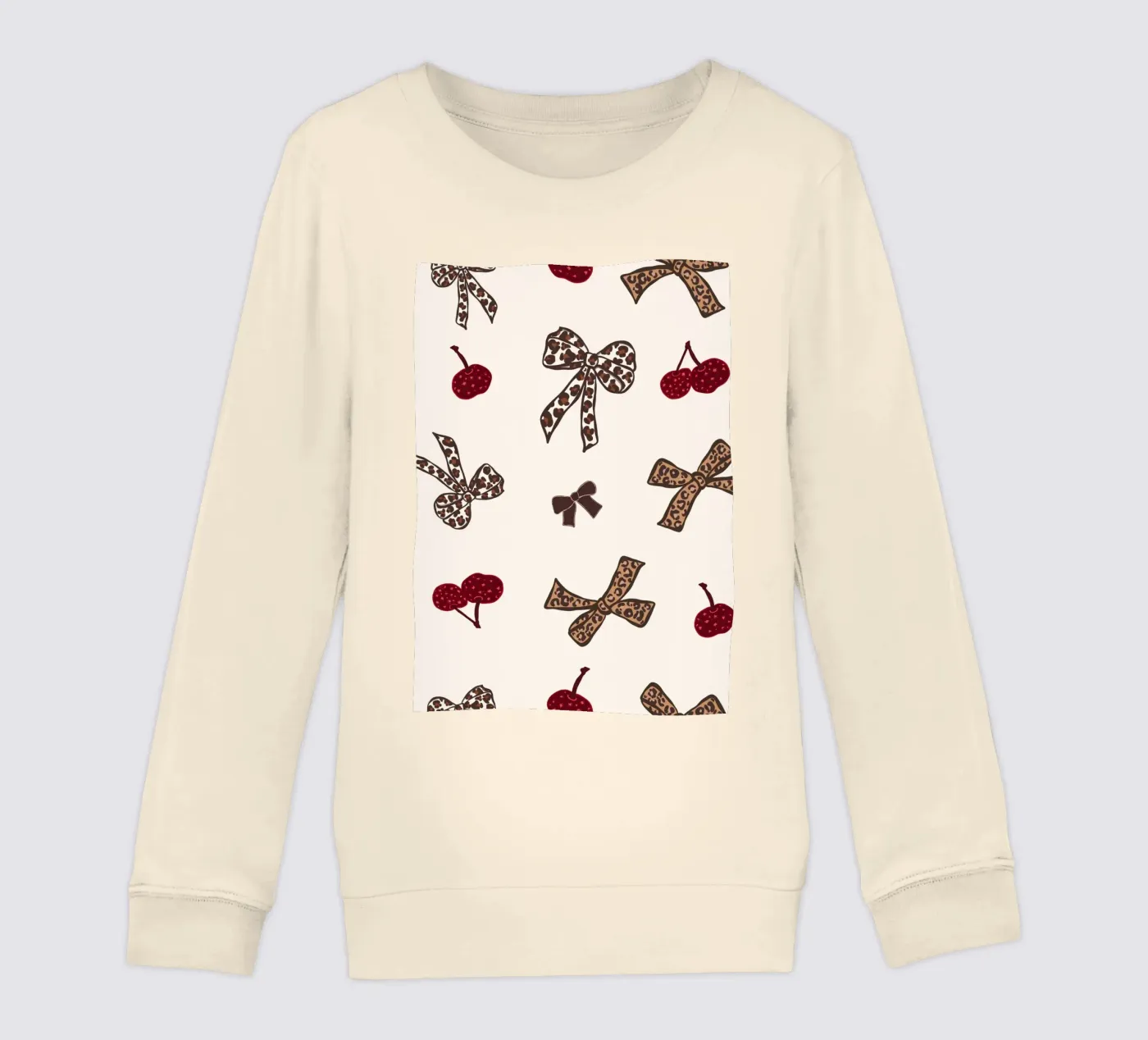 Luipaard kersenpatroon kinder sweatshirt van gulsengunel