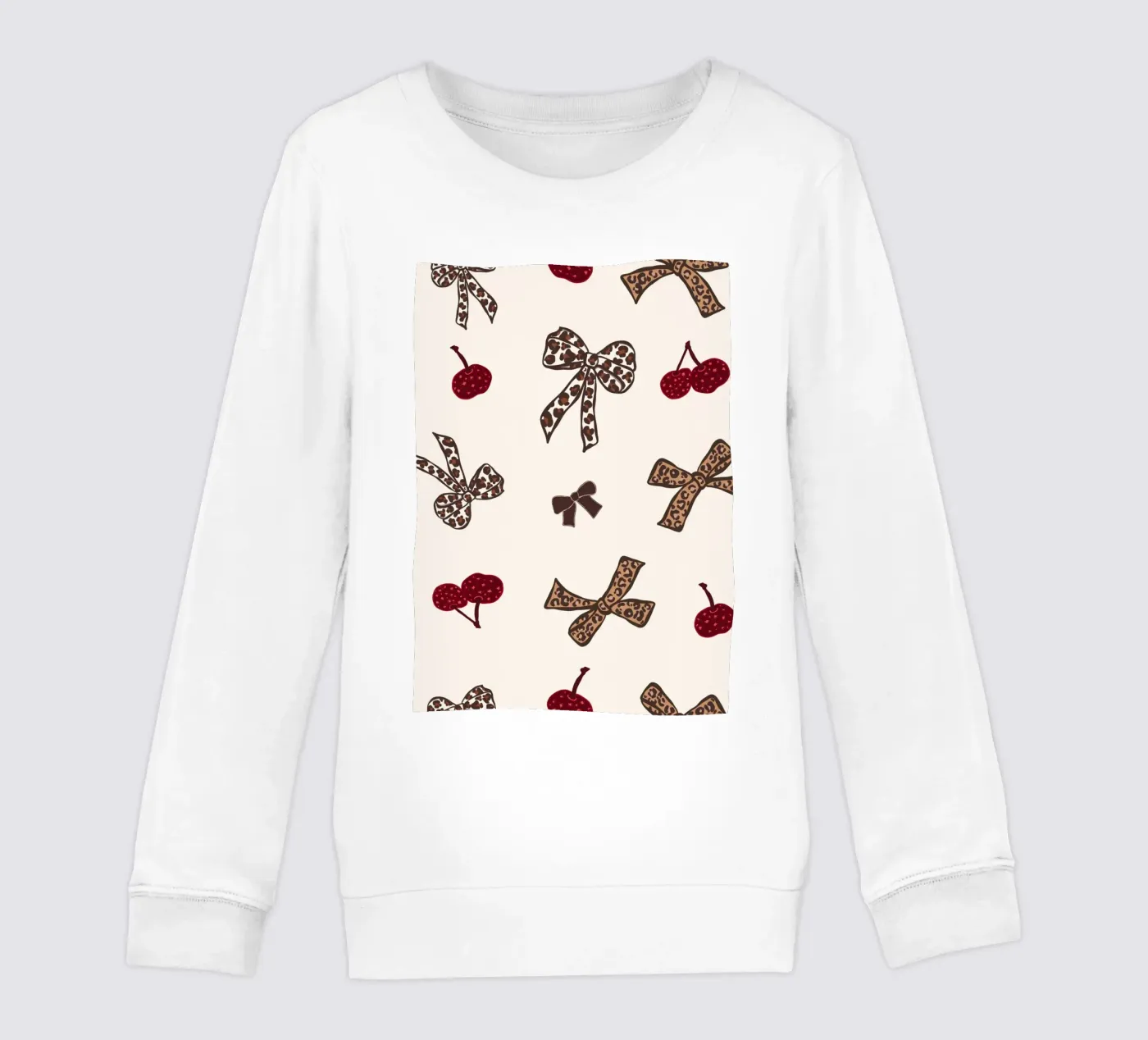Luipaard kersenpatroon kinder sweatshirt van gulsengunel