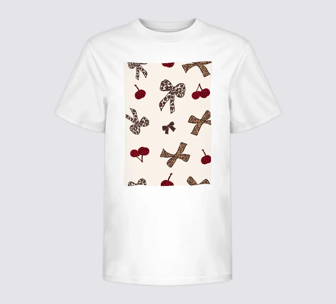Leopard Cherry Pattern Kinder T-Shirt von gulsengunel