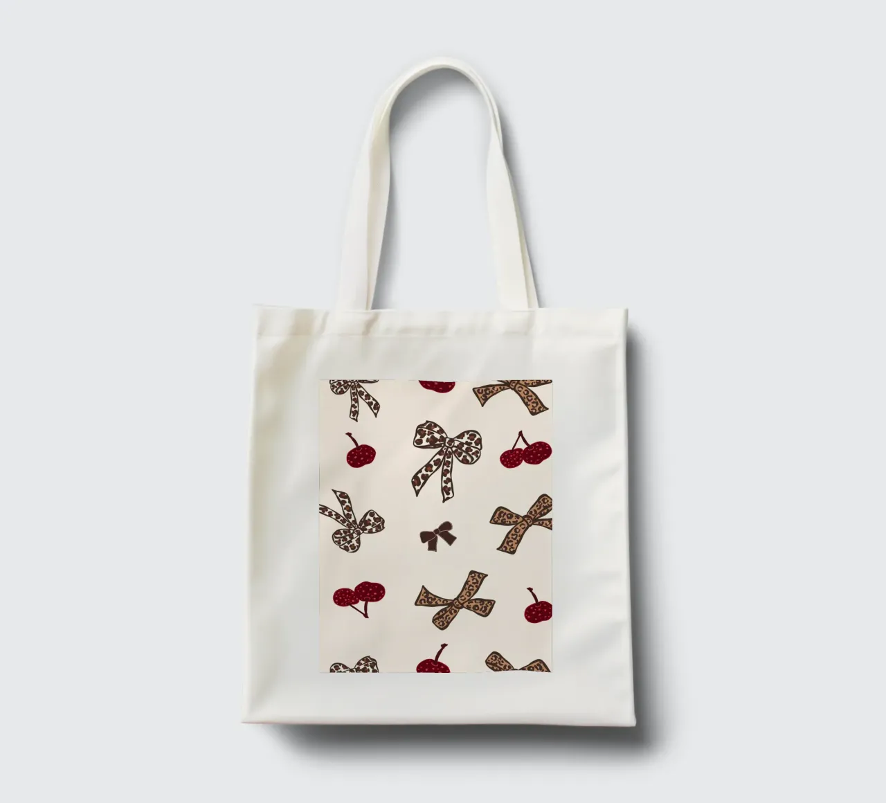 Modello Leopard Cherry borsa in juta da gulsengunel