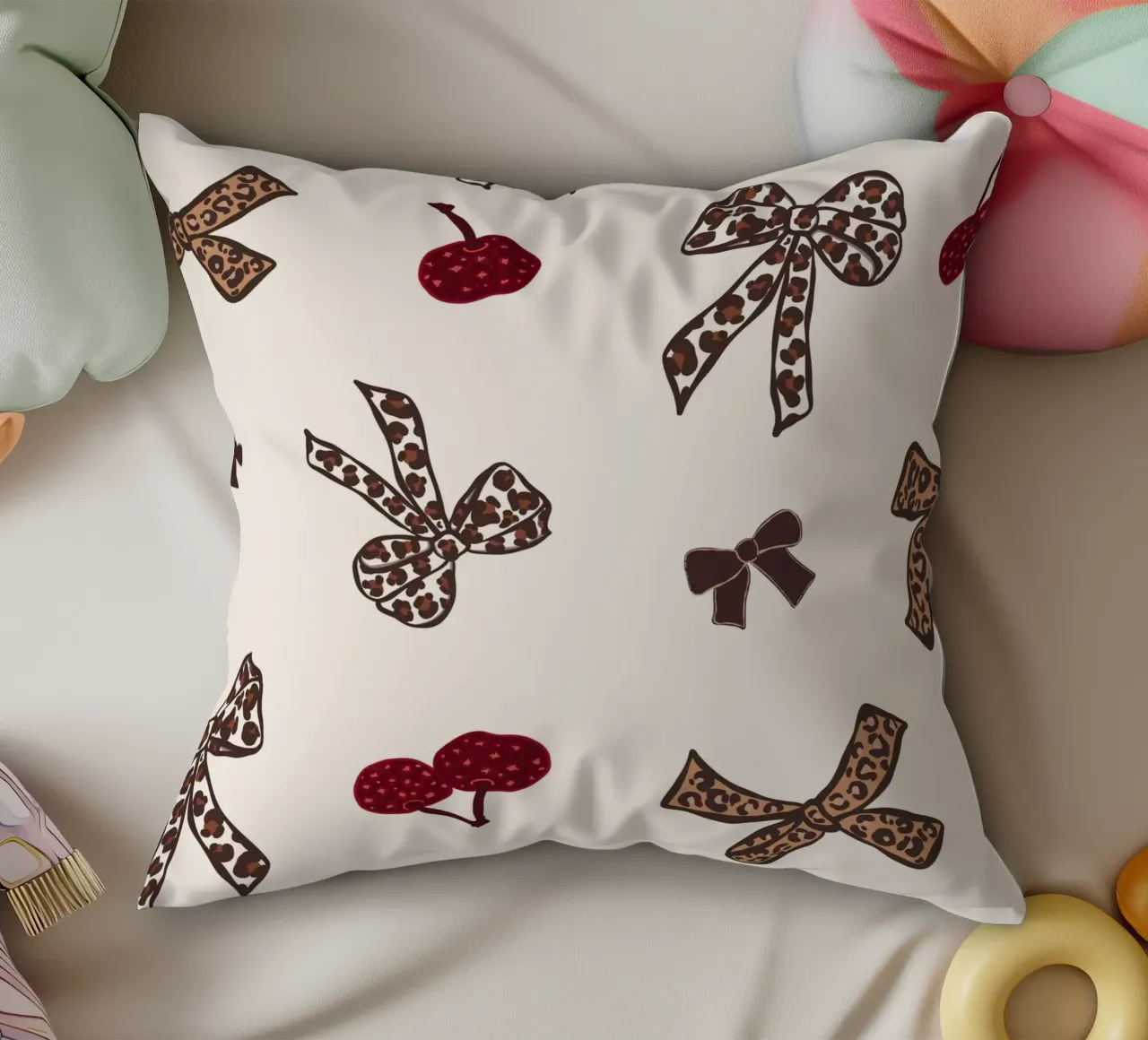 Modello Leopard Cherry cuscino da gulsengunel