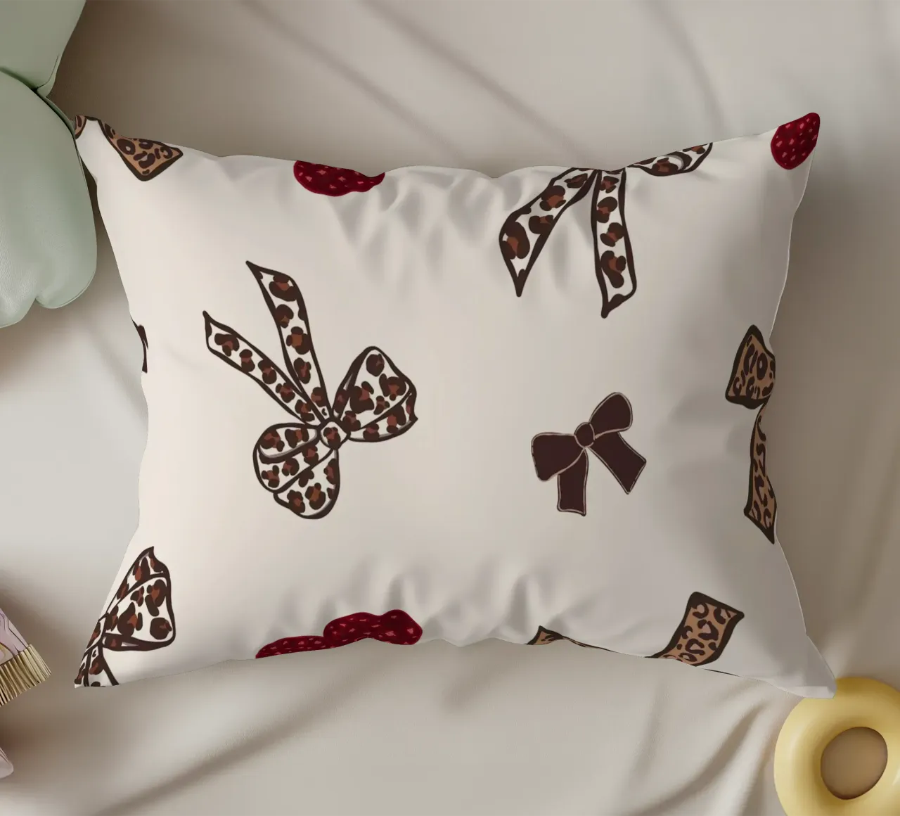 Modello Leopard Cherry cuscino da gulsengunel