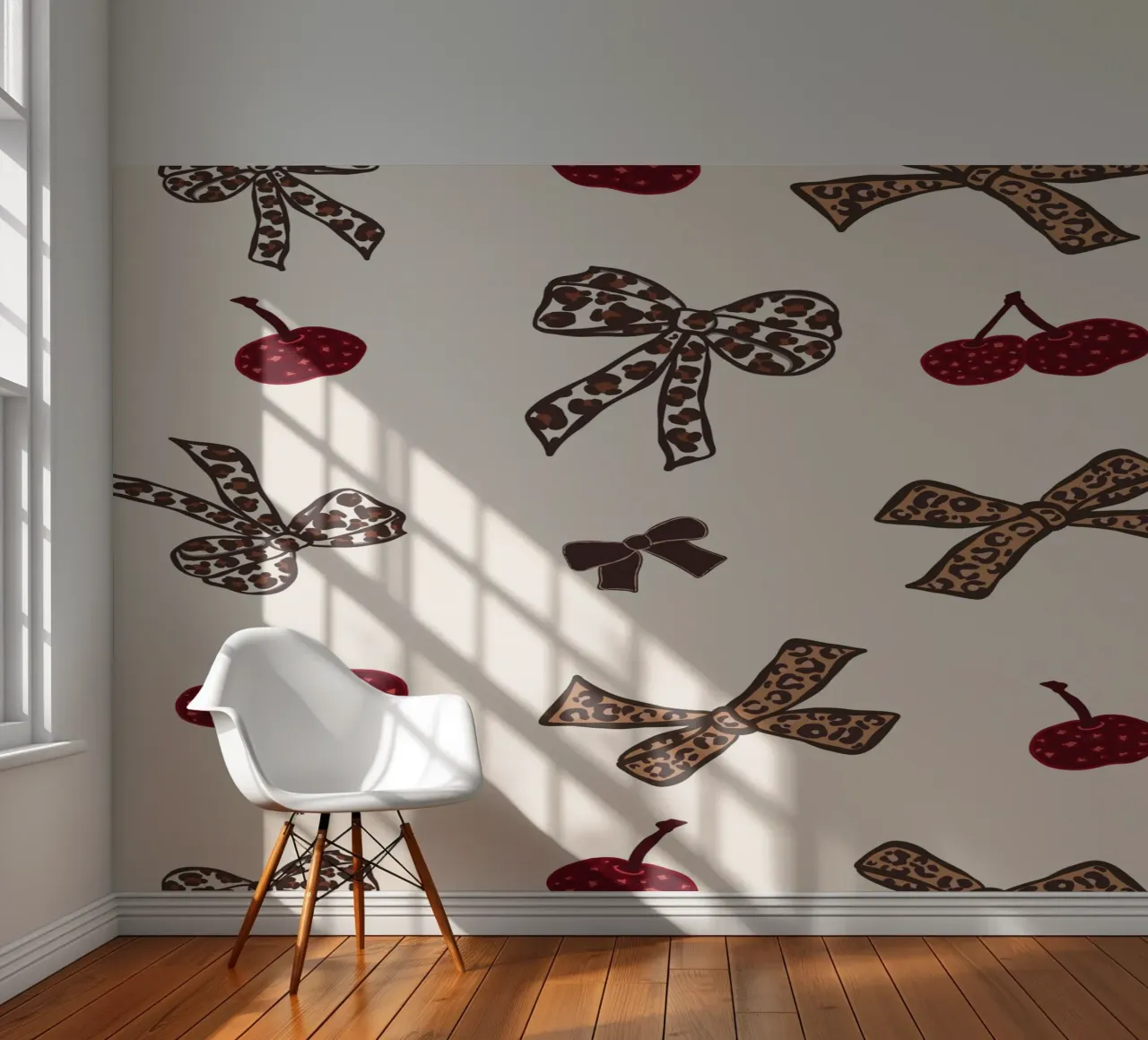 Leopard Cherry Pattern photo wallpaper by gulsengunel