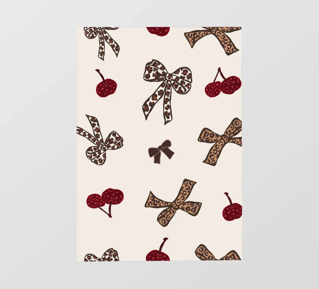 Leopard Cherry Pattern photo wallpaper by gulsengunel