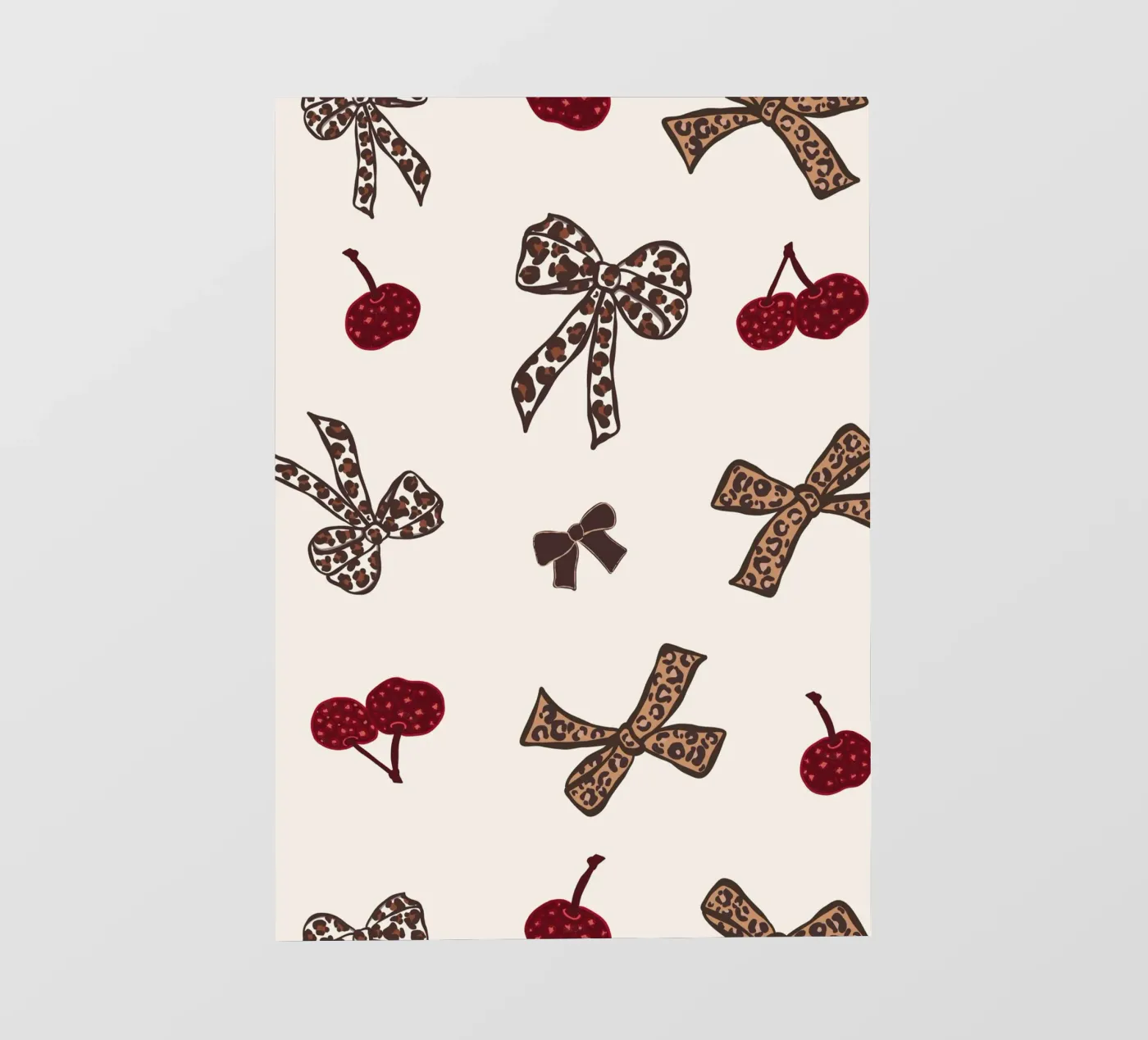 Modello Leopard Cherry carta da parati fotografica da gulsengunel