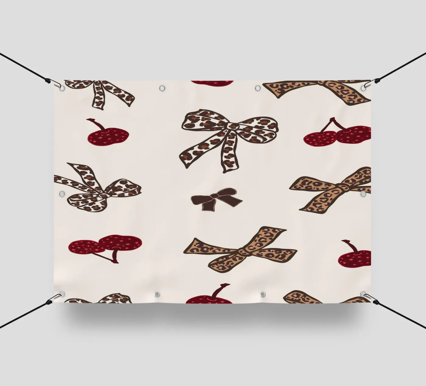 Leopard Cherry Pattern pvc-zeil van gulsengunel