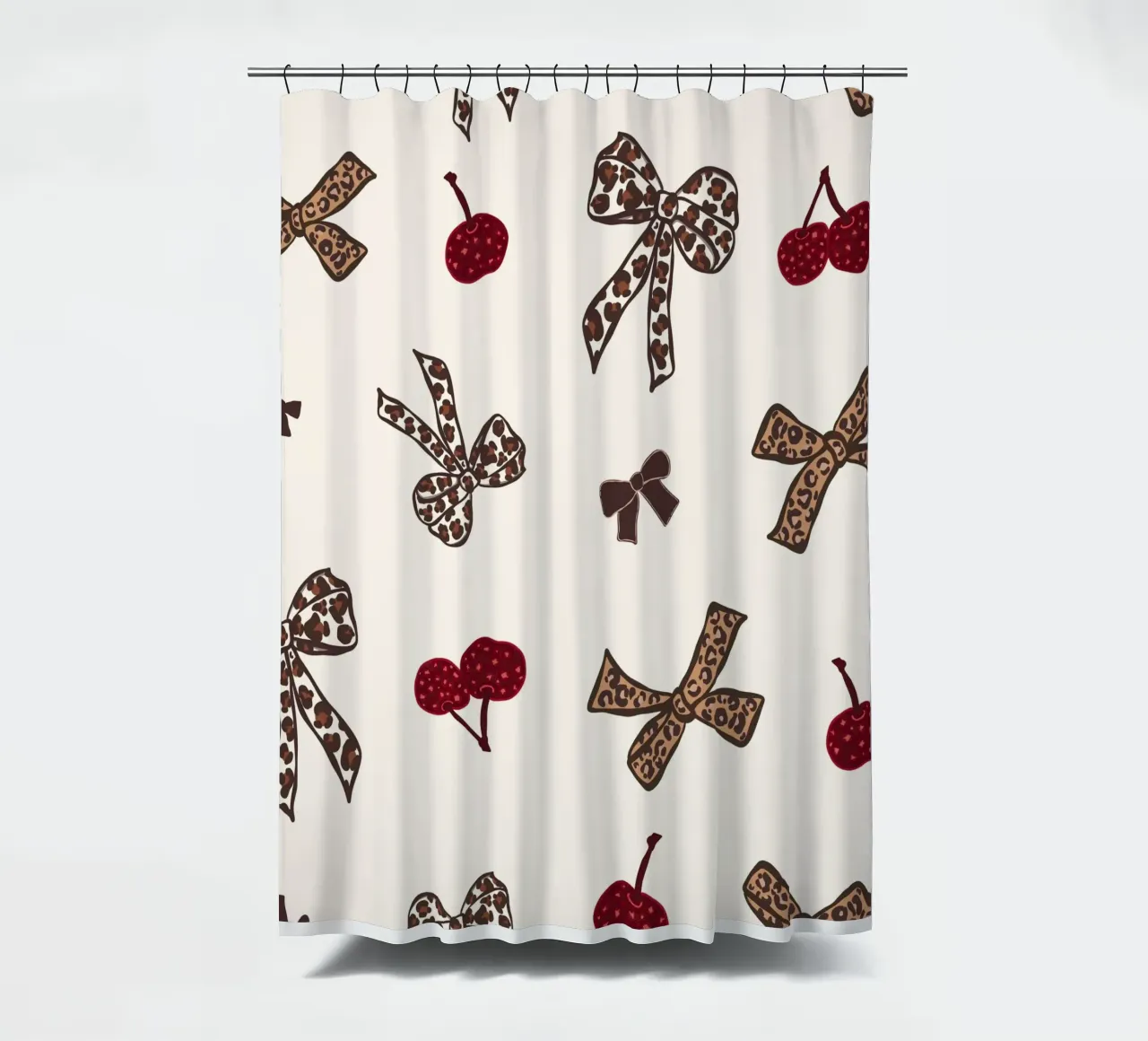 Modello Leopard Cherry tenda da doccia da gulsengunel