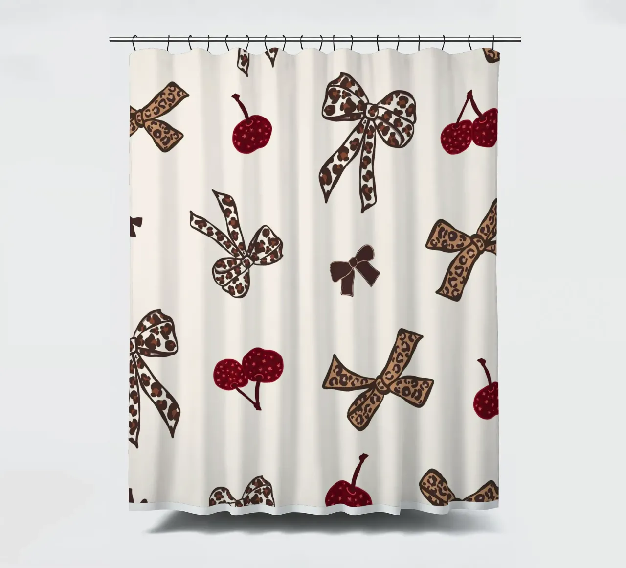 Modello Leopard Cherry tenda da doccia da gulsengunel