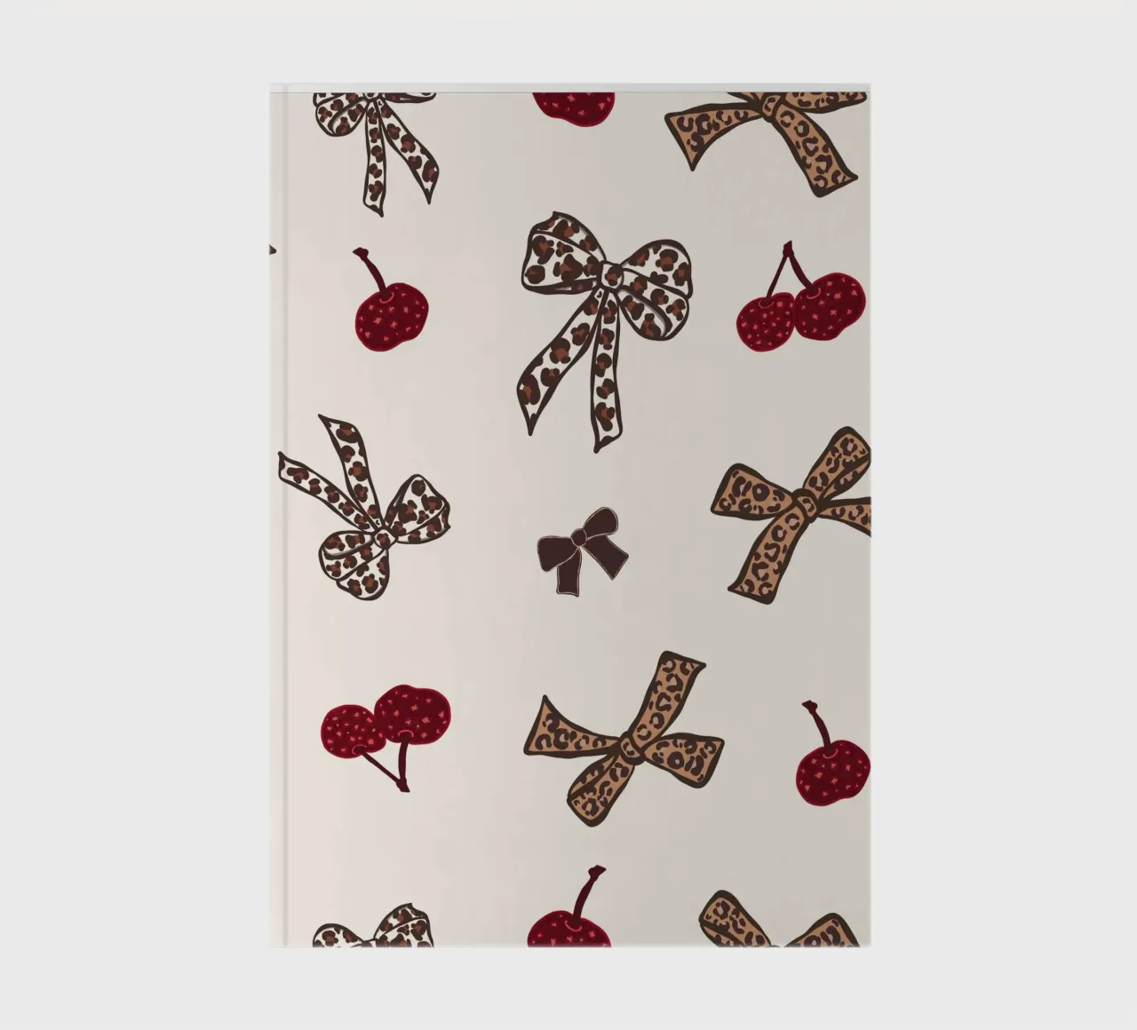 Leopard Cherry Pattern notebook by gulsengunel