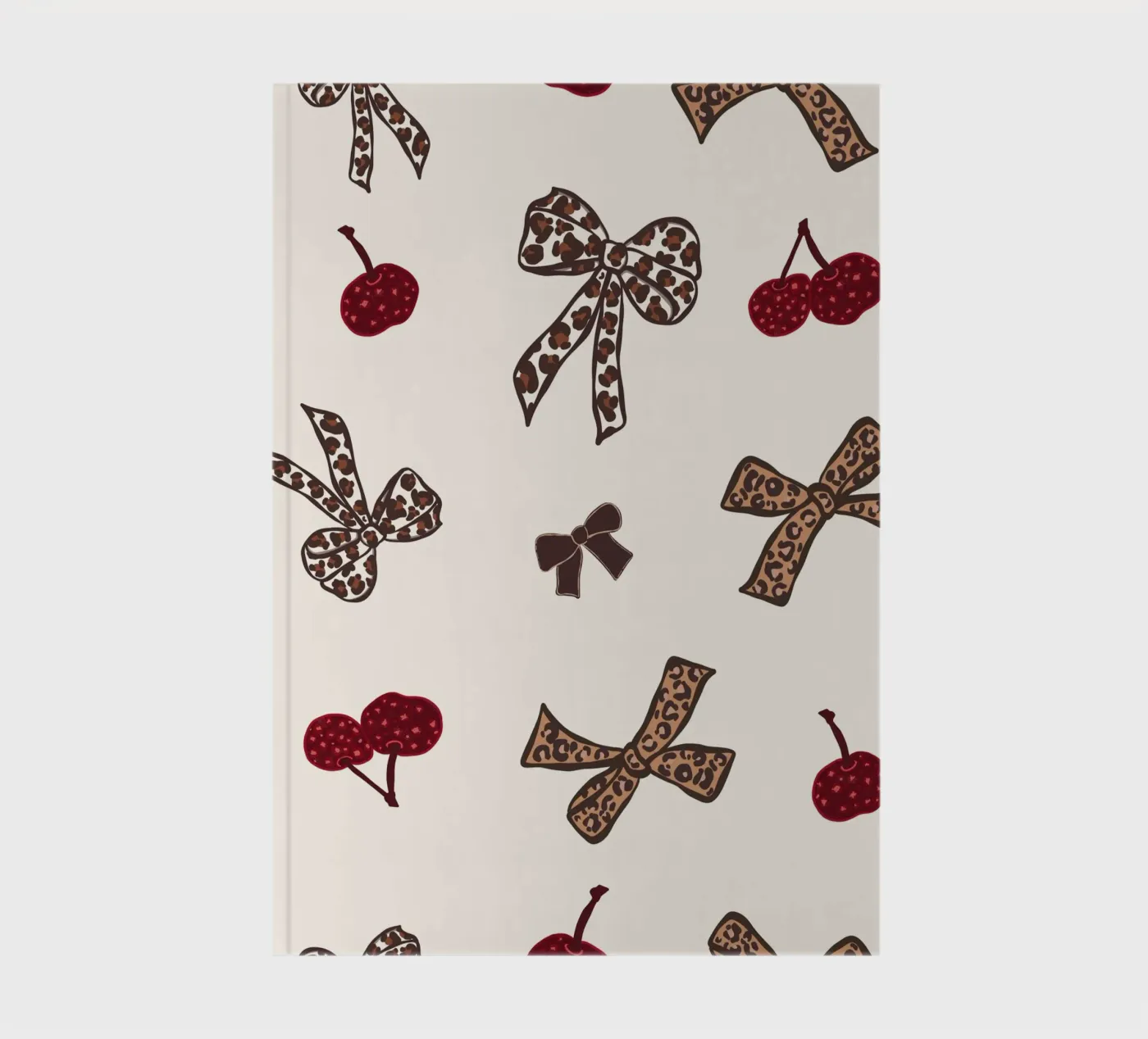 Leopard Cherry Pattern notebook by gulsengunel