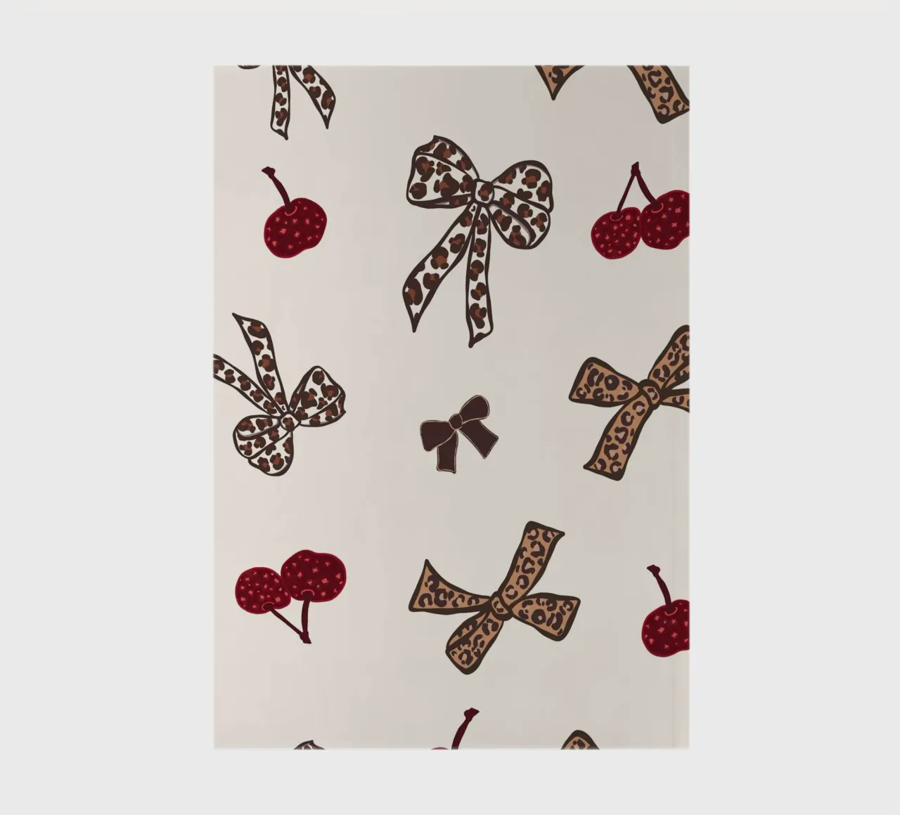 Leopard Cherry Pattern notebook by gulsengunel