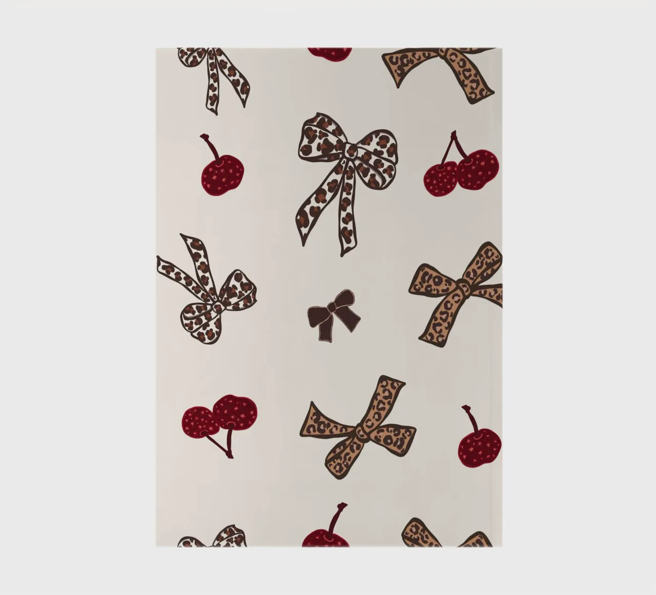 Leopard Cherry Pattern notebook by gulsengunel