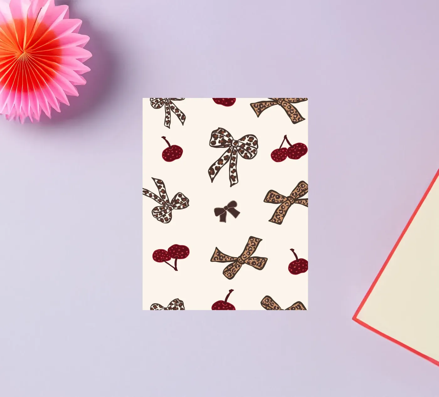 Leopard Cherry Pattern autocollant de gulsengunel