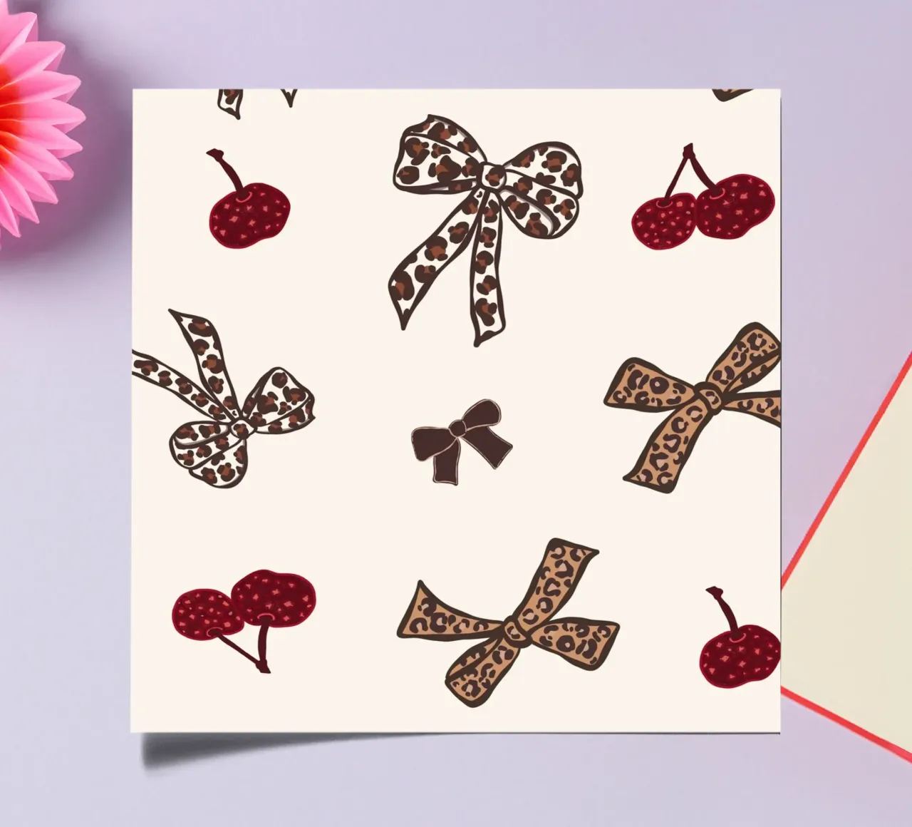 Modello Leopard Cherry foglio adesivo da gulsengunel