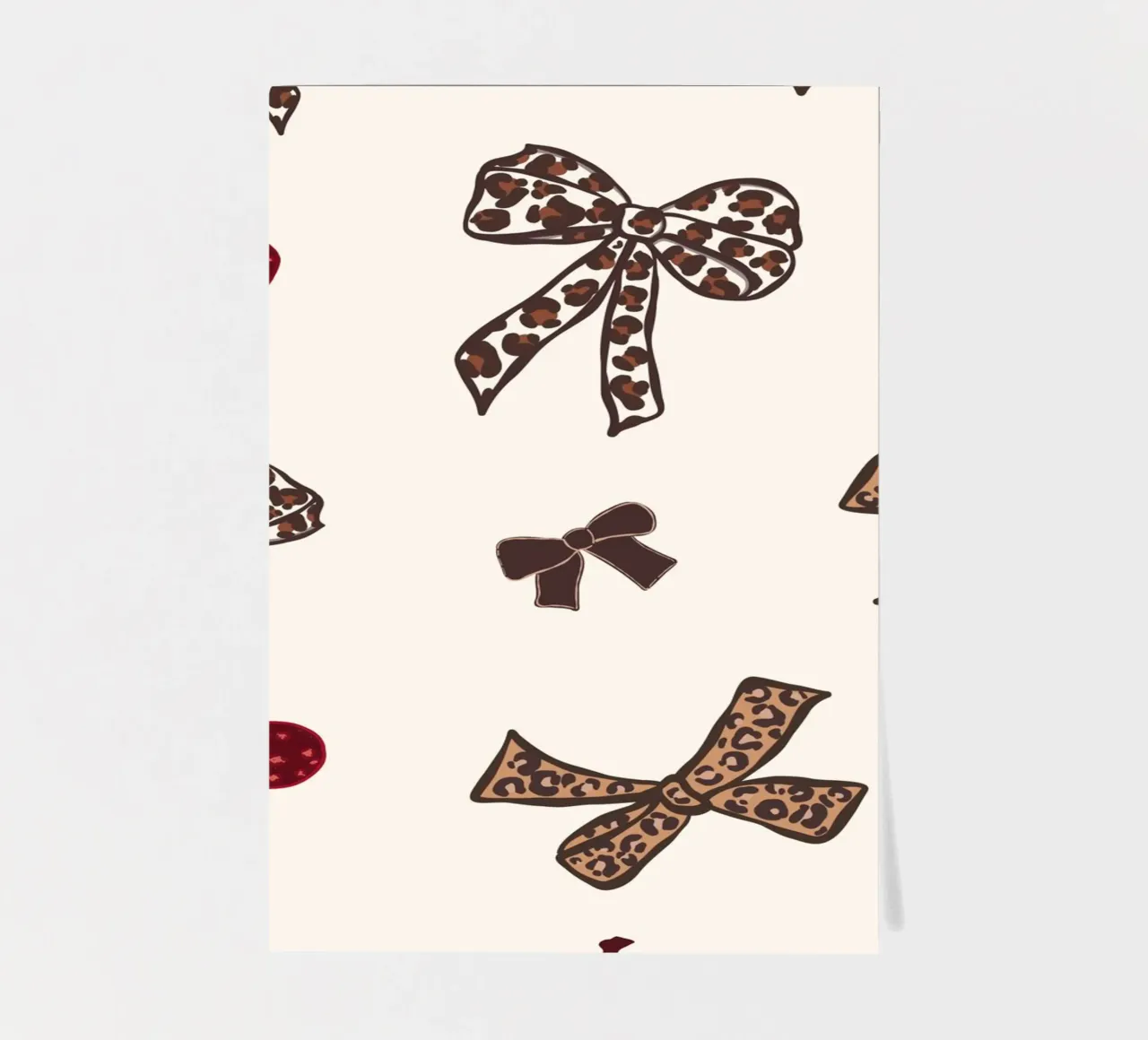 Leopard Cherry Pattern sticker sheet by gulsengunel