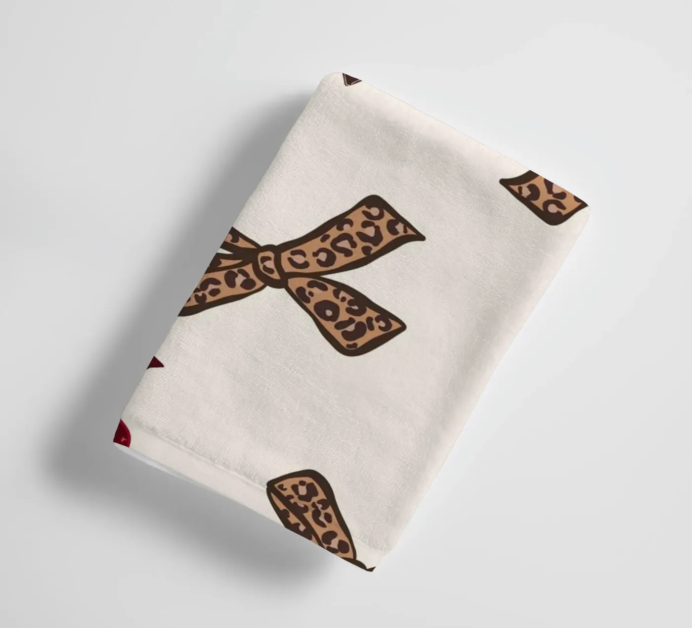 Leopard Cherry Pattern asciugamano da bagno da gulsengunel