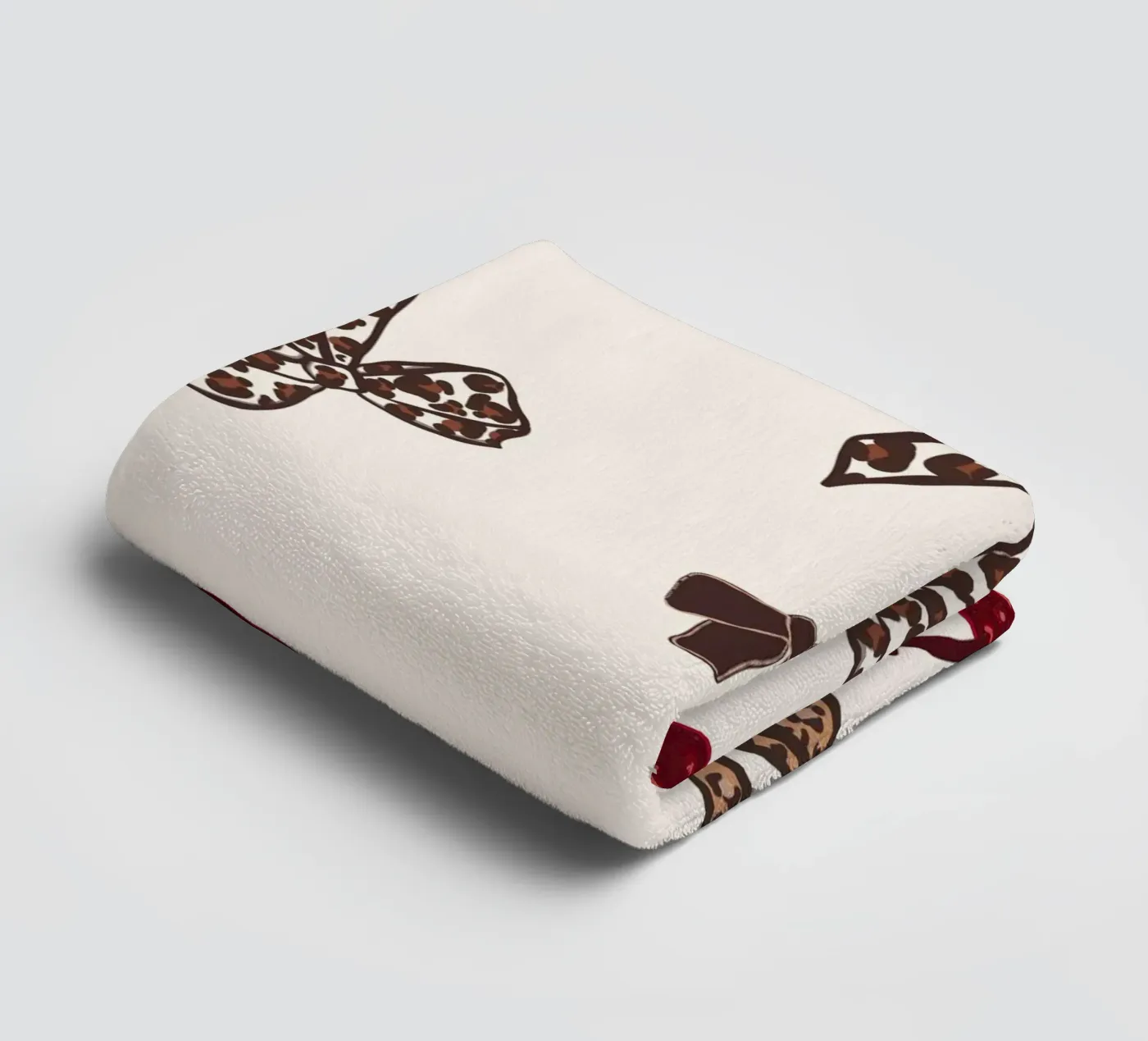 Leopard Cherry Pattern asciugamano da bagno da gulsengunel