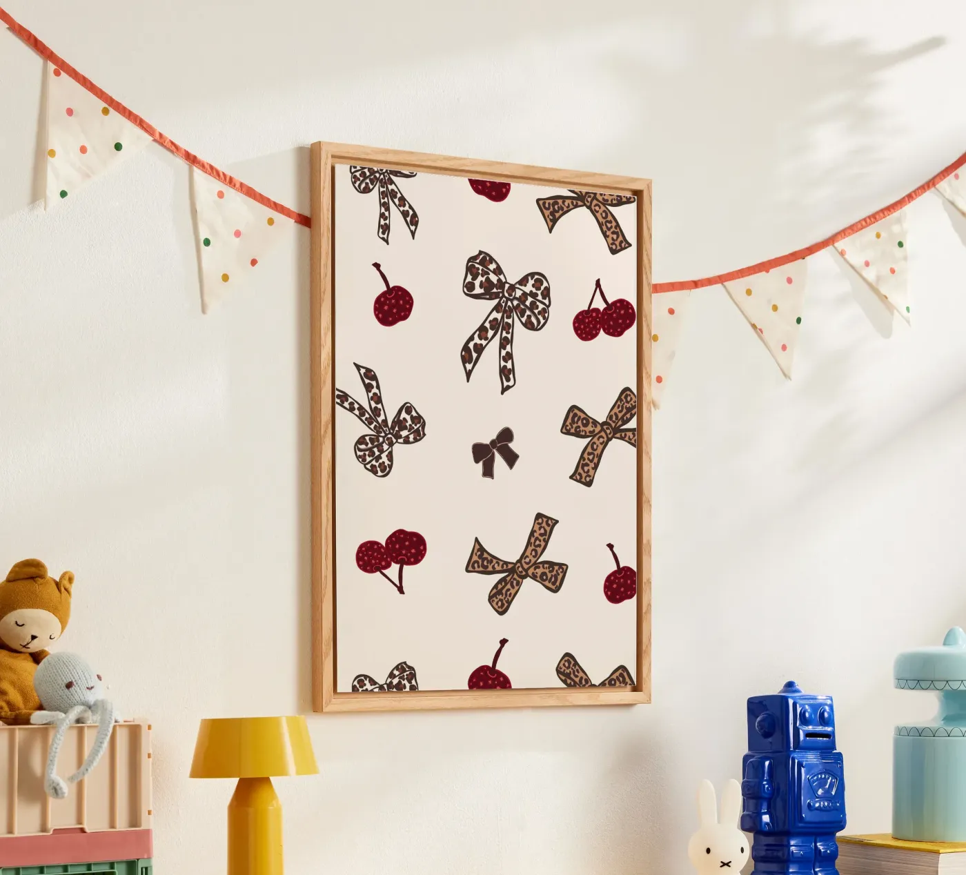 Leopard Cherry Pattern acrylic glass by gulsengunel